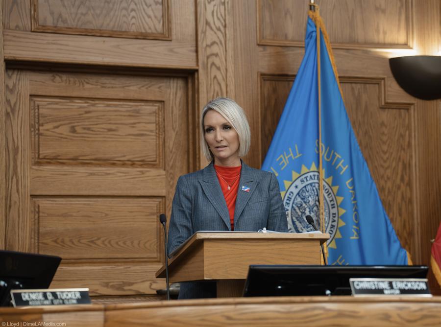 Christine Erickson mayoral inauguration photographed by Lloyd Duimstra, Sioux Falls SD