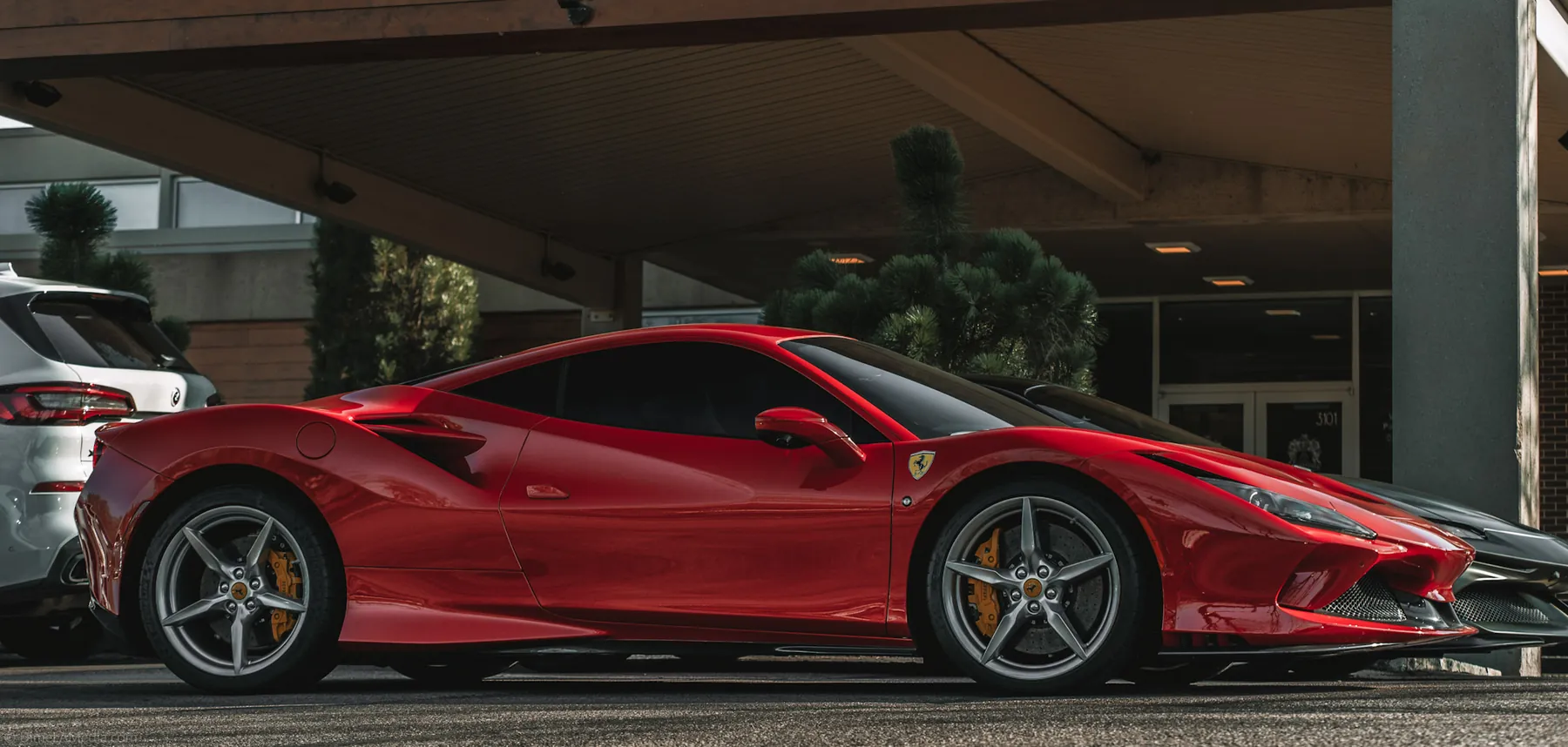 Red Ferrari F8 photographed in Sioux Falls SD