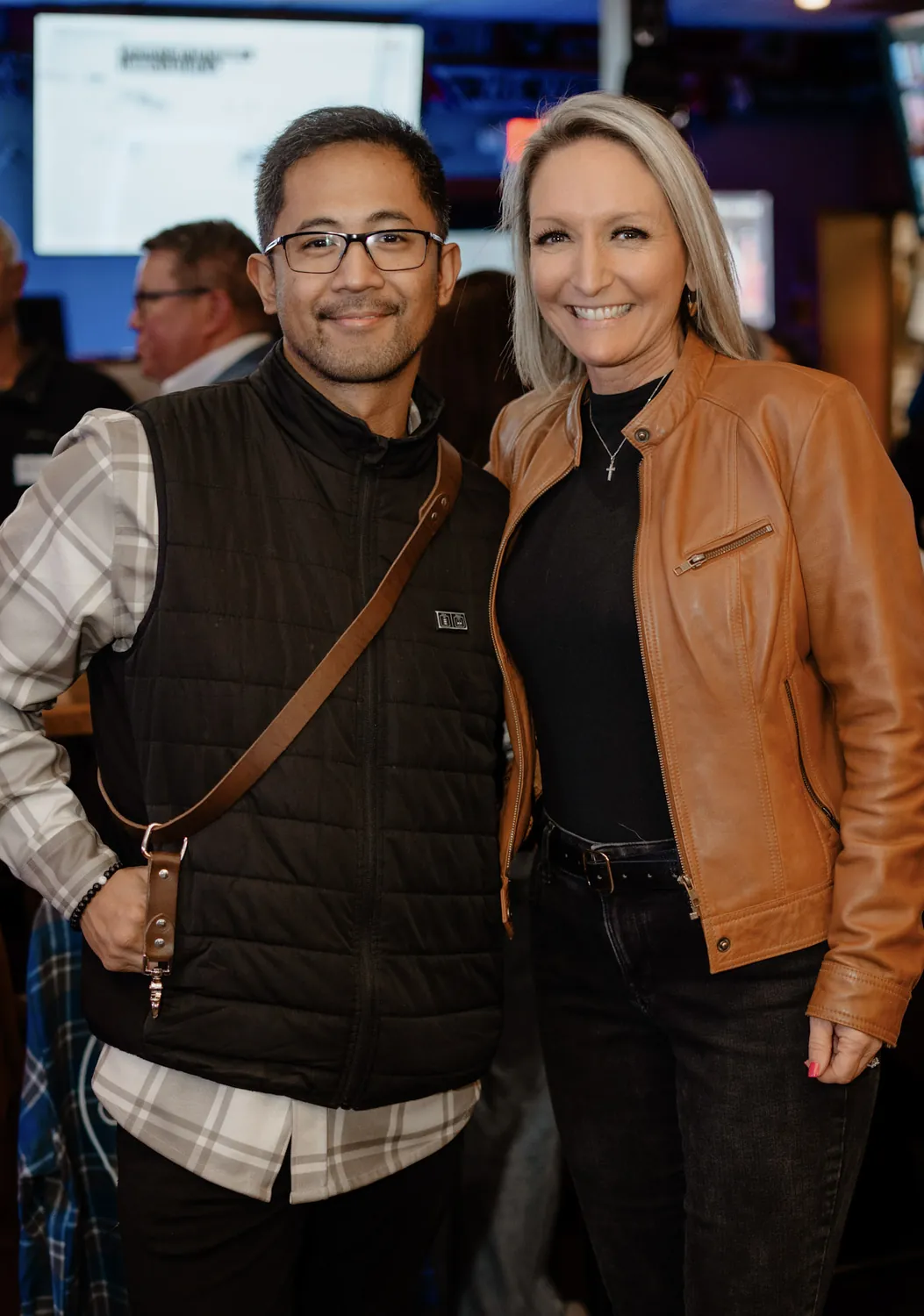 Lloyd Duimstra with Mayor Christine Erickson at a campaign event early in her winning Sioux Falls mayoral run