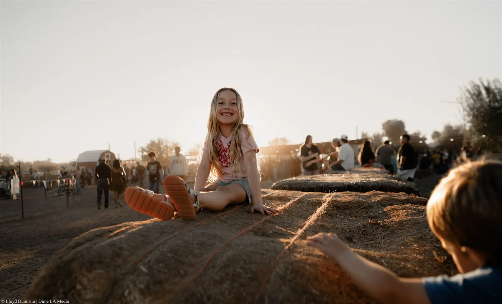 Siblings portrait in warm evening light, Sioux Falls SD