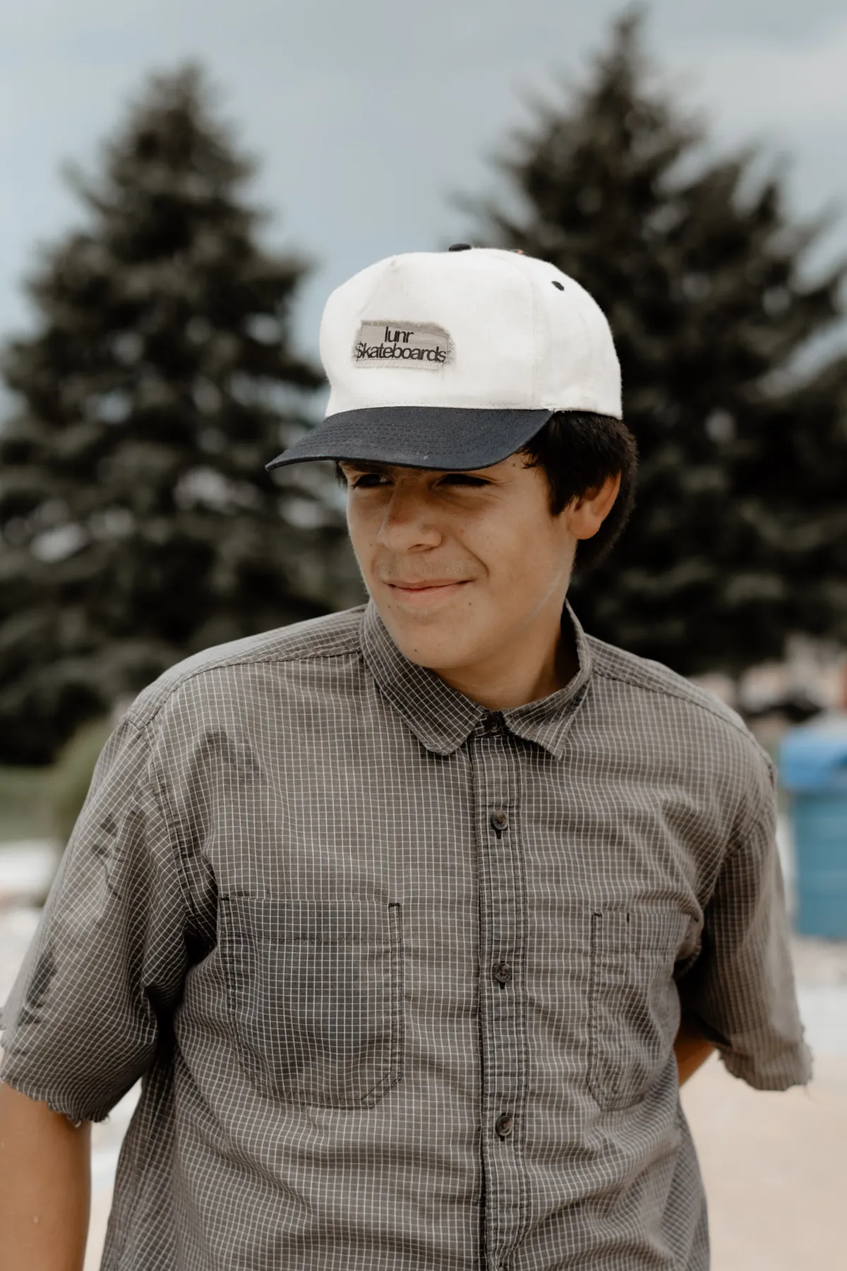 Outdoor portrait of a smiling man in a cap, South Dakota