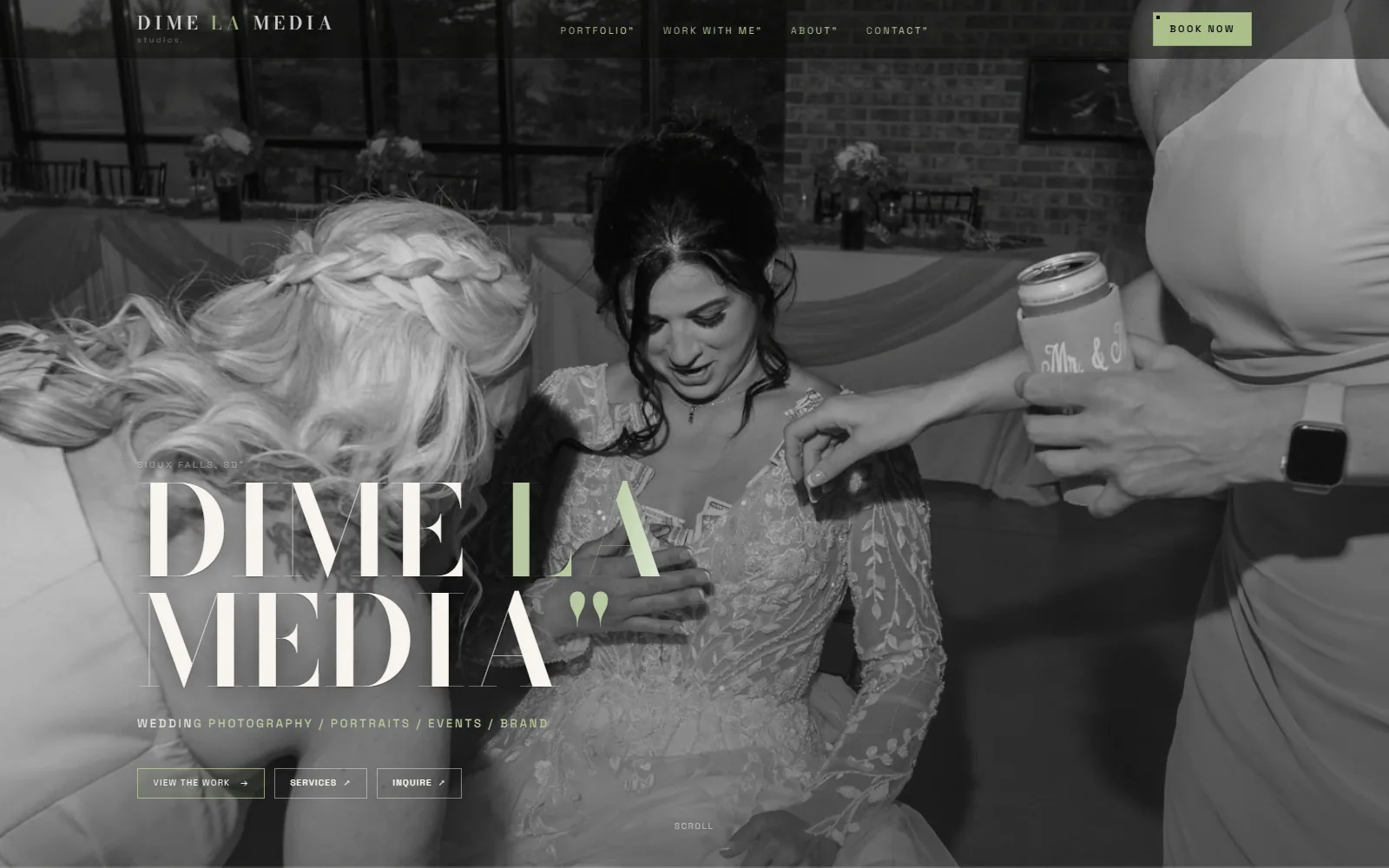 Homepage of dimelamedia.com, built in the same custom static stack